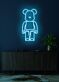 Bärenfigur LED Neonschild moderne Wanddekoration
