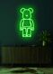 Bärenfigur LED Neonschild moderne Wanddekoration
