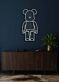 Bärenfigur LED Neonschild moderne Wanddekoration