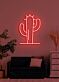 Kaktus LED-Neonschild Wohnzimmer Cafe
