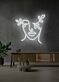Abstraktes Gesicht mit Blättern LED-Neonschild Wohnzimmer Atelier