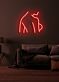 LED-Neonschild mit weiblicher Körpersilhouette