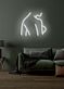 Hundekopf mit Körperkontur LED-Neonschild Wohnzimmer