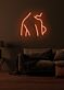 Hundekopf mit Körperkontur LED-Neonschild Wohnzimmer