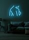 LED-Neonschild mit weiblicher Körpersilhouette