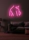 Hundekopf mit Körperkontur LED-Neonschild Wohnzimmer