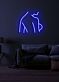 LED-Neonschild mit weiblicher Körpersilhouette