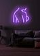 LED-Neonschild mit weiblicher Körpersilhouette
