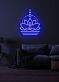 Lotusblume mit meditierender Figur LED-Neonschild für Wohnzimmer Yoga Studio