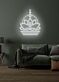 Lotusblume mit meditierender Figur LED-Neonschild für Wohnzimmer Yoga Studio