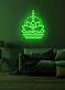 Lotusblume mit meditierender Figur LED-Neonschild für Wohnzimmer Yoga Studio
