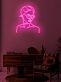 Abstraktes Frauenporträt LED Neonschild Wandkunst