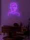 Abstraktes Frauenporträt LED Neonschild Wandkunst