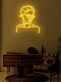 Abstraktes Frauenporträt LED Neonschild Wandkunst