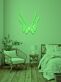 Hände mit eingehakten kleinen Fingern LED-Neonschild Schlafzimmer Wohnzimmer