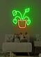 Topfpflanze LED-Neonschild für Wohnzimmer oder Kinderzimmer