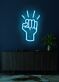 Abstrakte Faust LED Neonschild Wanddekoration