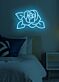 Rote Rose mit Blättern LED-Neonschild für Schlafzimmer Wohnzimmer