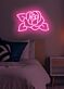 Rote Rose mit Blättern LED-Neonschild für Schlafzimmer Wohnzimmer