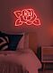 Rote Rose mit Blättern LED-Neonschild für Schlafzimmer Wohnzimmer