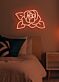 Rote Rose mit Blättern LED-Neonschild für Schlafzimmer Wohnzimmer