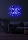Auge mit Strahlen LED-Neonschild für Wohnzimmer Lounge