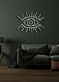 Auge mit Strahlen LED-Neonschild für Wohnzimmer Lounge