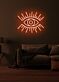 Auge mit Strahlen LED-Neonschild für Wohnzimmer Lounge