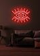 Auge mit Strahlen LED-Neonschild für Wohnzimmer Lounge