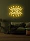 Auge mit Strahlen LED-Neonschild für Wohnzimmer Lounge