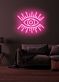 Auge mit Strahlen LED-Neonschild für Wohnzimmer Lounge