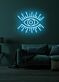 Auge mit Strahlen LED-Neonschild für Wohnzimmer Lounge
