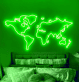 Weltkarte LED Neonschild moderne Wanddekoration