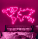 Weltkarte LED Neonschild moderne Wanddekoration