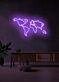 World map Neon Adventure Awaits in Glowing Lines