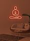 Yoga Calming Neon for Mindful and Spiritual Practice