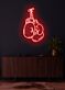 Boxing Gloves Neon Fighting Spirit Illuminated