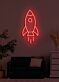 Rocket Neon Soaring High with Ambition and Dreams