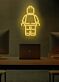 Baustein Figur LED Neonschild moderne Wanddekoration