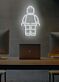 Baustein Figur LED Neonschild moderne Wanddekoration