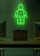 Baustein Figur LED Neonschild moderne Wanddekoration