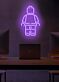 Baustein Figur LED Neonschild moderne Wanddekoration