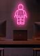 Baustein Figur LED Neonschild moderne Wanddekoration