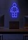 Baustein Figur LED Neonschild moderne Wanddekoration