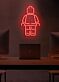 Baustein Figur LED Neonschild moderne Wanddekoration
