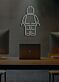 Baustein Figur LED Neonschild moderne Wanddekoration