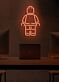 Baustein Figur LED Neonschild moderne Wanddekoration