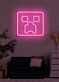 Square face Neon Abstract Artistic Piece, Adding a Contemporary Touch