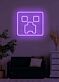 Square face Neon Abstract Artistic Piece, Adding a Contemporary Touch