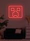 Square face Neon Abstract Artistic Piece, Adding a Contemporary Touch